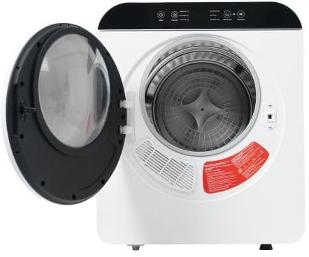 Abgastrockner, Wäschetrockner 3kg, 830W, 6 Programme, UV-Sterilisation, Hochtemperatur-Sterilisation, Timer 10-180 Min, Kindersicherung, Überhitzungsschutz, wandmontierbar, Energieklasse G, Weiß
