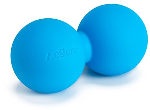 Aegero Peanut Massage Ball-Double Lacrosse Massage Ball (Blue Firm Ball) | Mobility Ball for Myofascial Release,Yoga Therapy,Trigger Point Therapy ,Muscle Knots and Acupoint Massage