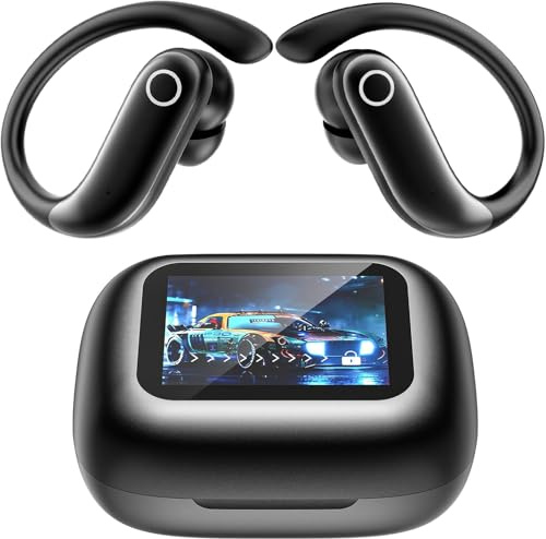 NE61 AI Translation Earbuds Real Time Language Translation Earbuds with LCD Touch Screen, Heart Rate & Blood Oxygen Monitor, Bluetooth 6.0, 8 Translation Modes, Support 134 Languages With Music & Call
