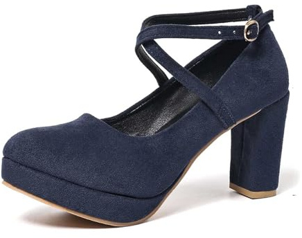 Dampumps spännpumps eleganta pumps traditionella skor dansskor breda fötter klackskor dam fest maträtt skor för bröllop och fester