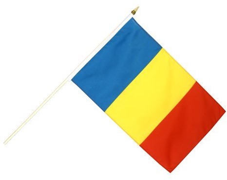 Digni® Drapeau Roumanie sur hampe