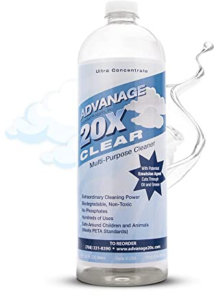 Advanage 20X All Purpose Cleaner Concentrate - The Wonder Cleaner Unscented for All Surfaces Around Bathroom, Kitchen, Oil and Grease | Multi Purpose Cleaner for Household Cleaning Solution | 32 Fl Oz