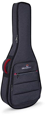 Crossrock Borsa imbottita per chitarra classica 4/4 | Imbottitura 10 mm, spallacci zaino, tasca anteriore – Protezione leggera per studenti e amatori