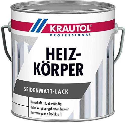 Krautol Heizkörperlack Acryl-Lack seidenmatt weiß, 2,5 Liter