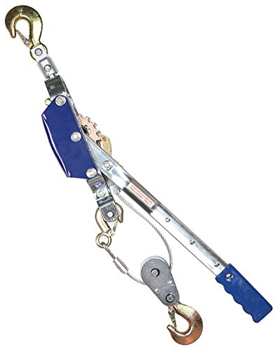 DFGENLY Treuil Manuel Halage Horizontal, Portable Tire Fort Dispositif avec Cable et Crochet en Acier, Multifonction Treuil Tirefort Palan à Levier pour Forestier, Bâtiment, Remorque