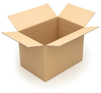 KK Verpackungen Versandkartons 700 x 500 x 200-500 mm Braun 2-wellig (Außenmaß 714 x 514 x 522 mm) Variable Höhe | 1 Stück, Faltkartons Kartons für Versand als DHL Paket DPD Hermes GLS Paketklasse XL