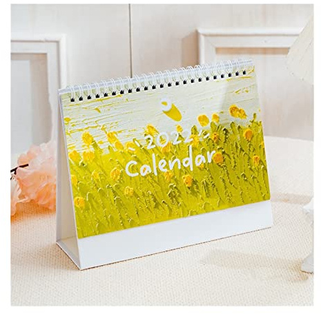 QINGGANGLING999 Bürokalender 2022 Kalender Ölgemälde Schreibtischkalender Planer Schendül Agenda Scrapbook Aufkleber DIY. Schulbürobedarf. Tischkalender Wochenplaner (Color : D)