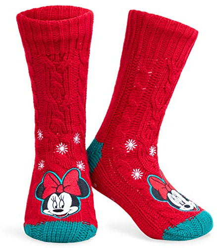 Disney Fluffy Socks for Women and Teenagers Soft Warm Slipper Socks Non Slip One Size Lounge Wear Gifts for Women