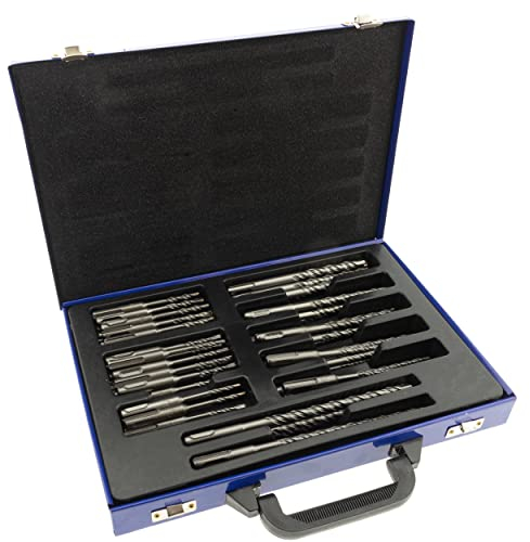 Toolchest SDS Steinbohrer Set 4-12 mm im Metallkoffer | Alle gängigen Größen von 4 x 110 mm über 10 x 210 mm bis 12 x 160 mm mehrfach vorhanden
