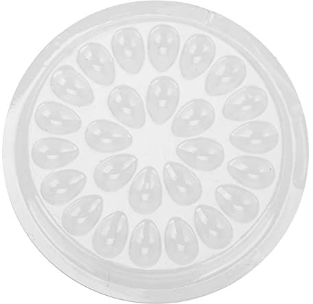 50 Piezas Soporte de Pegamento para Pestañas Postizas, Almohadilla de Pegamento en Forma de Flor con Sello de Pegamento de Plástico con Herramientas de Maquillaje de 26 Pozos para Extensión de Pestaña