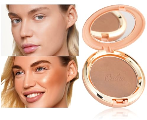 Oulac Brozner Powder Face Makeup - Bronzed Glow Satin Finish, Highly Pigmented, Sun kissed Natrual Look, Also for Blusher, Contour Cream Bronzer, Vegan & Cruelty-Free B02