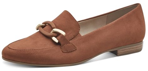 Jana Women’s Slip-Ons with Block Heel Vegan, Cognac, 6,5 UK
