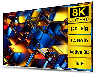 CASIRIS Beamer Leinwand 120 Zoll, Projektorleinwand für Wandmontage, 16:9 Knitterfest Rahmen Leinwand für Beamer für Heimkino und Freiluftkino