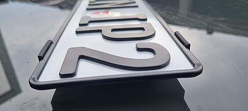 schraubbarer Kennzeichenhalter UNIVERSAL Rahmenlos Klemmung 3D Kennzeichen
