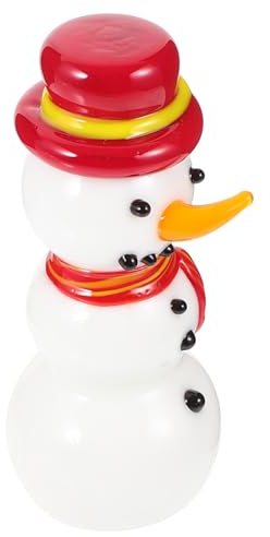 ABOOFAN Weihnachtsdekoration Schneemann Miniatur Keramik Frostbeständig Kleine Tischdeko Festliche Mikrolandschaft Für Regale Und Schreibtisch