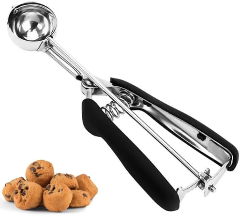 Cookie Scoop, Ice Cream Scoop, 1Tbsp/15 ml/0.5oz Cookie Scoops for Baking, 18/8 Stainless Steel Cookie Scooper for Baking, Ice Cream Scooper with Trigger Release, Cookie Dough Scoop with Non-slip Grip