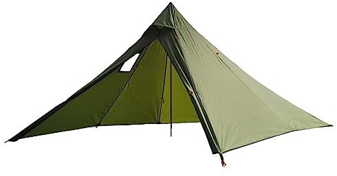 Campingzelte & Unterstände – Stabiles Trekking-Familienzelt Regendicht Unterschlupf – Outdoor-Tipi-Zelt mit Rauchrohrfenster, großer Raumkuppel, Campingzelt für Rucksackreisen, Camping, Wandern Phasz