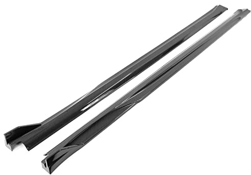 IKON MOTORSPORTS Side Skirts, Compatible With 2021-2025 Kia K5, Carbon Fiber Print PP Side Skirt Extensions Rocker Panel Bottom Line Lip Underbody Kit