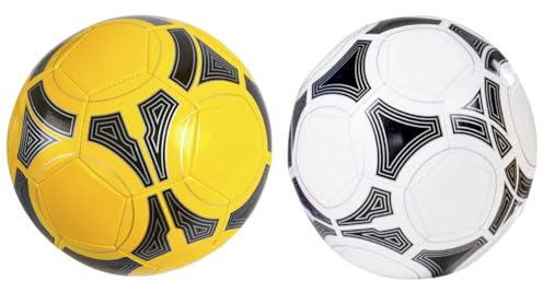 Pack of 2 Size 5 Stylish all Weather Football Ideal for Training & Matches, Suitable for All Grounds and Weather, for Boys, Teens & Footballers for All Ages