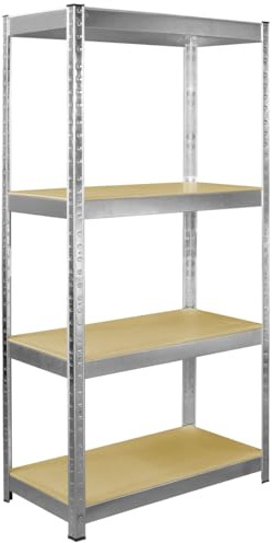 SMART REGALY Étagère pour charges lourdes de 30 cm de profondeur - Étagère de 75 cm de large - Étagère de cuisine debout - Hauteur 150 cm - Étagère enfichable en métal - Étagère de rangement pour le