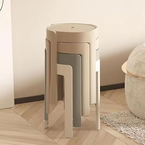 TAIYANYU Set 4/8 Taburete De Bar De Acrílico Moderno, Taburete De Bar Apilable con Altura De Mostrador, Taburete De Cocina Sin Respaldo para Comedor, Sala De Estar (A,4Pcs)