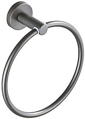 Generisch handtuchständer Moderne Messing Grau Wand montiert Bad Zubehör Handtuch Ring Runde Design 18CM