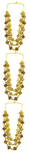 WRITWAA 3stücke Frauen Retro Bohemia Halskette Aus Kokosnuss Und Handgeknüpften Holzperlen Einzigartiger Schmuck Für Strandpartys Und Lässige Anlässe Gelbes Seil Zufällige Farbe