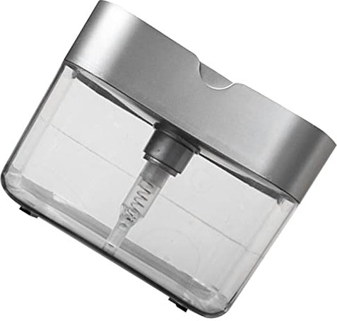 Akozon Dispenser Automatico di Sapone Liquido per - Dispenser di Sapone per Piatti con Pompa a Pressa Grigia - per Panni e Spazzole per la Pulizia - Nessun Campione