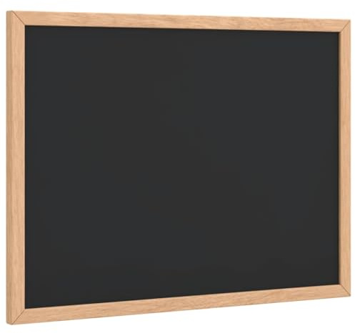 vidaXL Griffeltavla med ram av massiv furu svart 40x30 cm, svart tavla, krita svart tavla, väggmonterad bulletin kritastavla, kök svart tavla