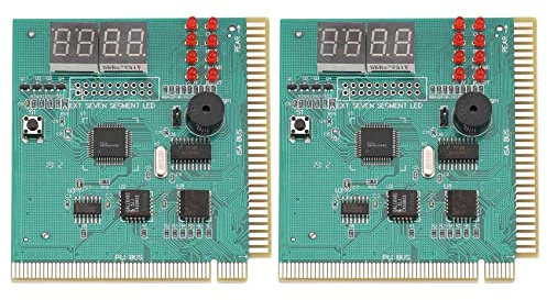 Umsoxhy 2X Tarjeta PCI de DiagnóStico de 4 DíGitos Placa Madre de PC Analizador de Comprobador Posterior Comprobador Portátil