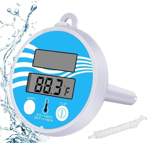 JNJOOD Termometro per Piscina Galleggiante, Termometro per Piscina, Termometro Solare per Acqua per Piscine
