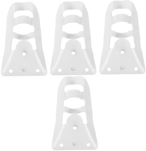POPETPOP 4pcs Cage Awning Rail Protector Wall Mounted Flag Pole Kit Flag Poles Mounting Adjustable Flag Pole Holder Cam Battery Fishing Rod Holders Belt White Stainless Steel