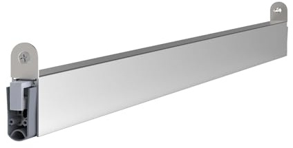 Athmer Schall-Ex L-15/30 WS Absenkdichtung - 958 mm - Silber | Nutmaß 15 mm breit x 30 mm tief - kürzbar um 125 mm - Türbodendichtung - Zugluftstopper und Schallschutz