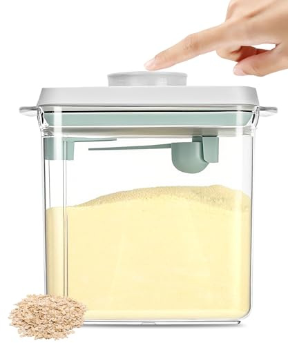 Cexovo Milchpulverspender 1700ML Tragbare Milchpulver-Aufbewahrungsbox Versiegelter PulverbehäLter Luftdichte Milchpulver-Spender mit Löffel,Milchpulver Behälter zur Aufbewahrung von Baby Milchpulver