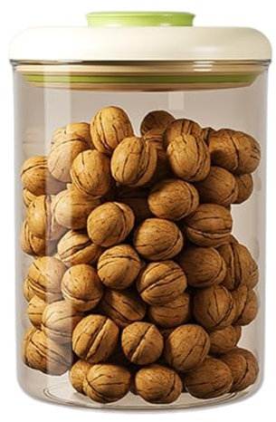 KAQNTUD Contenitore rotondo per alimenti a pressione con chiusura sottovuoto impilabile salvaspazio organizzatori da cucina a prova di perdite Contenitore per alimenti sfusi