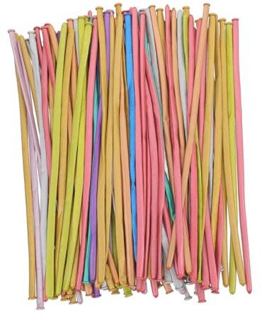 KICHOUSE 100pezzi Palloncini Lunghi in Lattice Intrecciati Palloncini Modellabili Strisce Decorazioni Per Feste Da Te Oggetti Fotografici Per Interni Ed Esterni