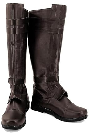 Fortunezone Bottes médiévales pour homme - En cuir - Pour cosplay - Accessoire de costume d'Halloween