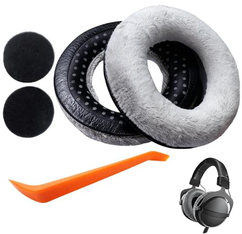 Ersatz Ohrpolster für Beyerdynamic DT 770 pro - Kopfhörer Schaumstoff Ohrpolster für Beyerdynamic DT 990 Pro DT 880 Pro DT 770 Pro, Headset Schaumstoff Ersatz Weiches Velours mit Kunststoff Stemmeisen