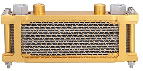 CHEOTIME Engine Oil Cooler, Metal Motorcycle Radiator 12x1.25 Threaded Interface Oil Radiator, Universal Cooler for Dirt Bike ATV 4 Wheel Motorcycle