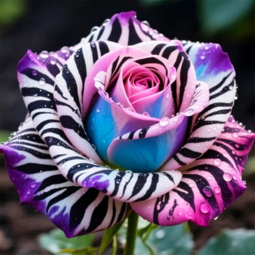Winterharte Doppelfarbige Rosen – Duftende Hybride Strauchrosen mit Rosenrhizom, Ideal für Garten & Terrasse-1stück-X