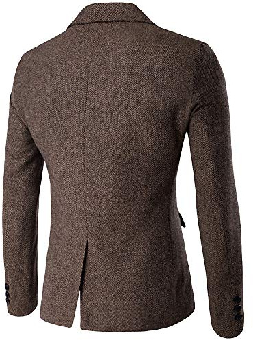 Generisk kostymjacka herr normal passform, tweed kavaj herr casual kavaj business jackor sportig bomull blazer jacka formell sporttopp festlig festdräkt mjuk bekväm sportjacka