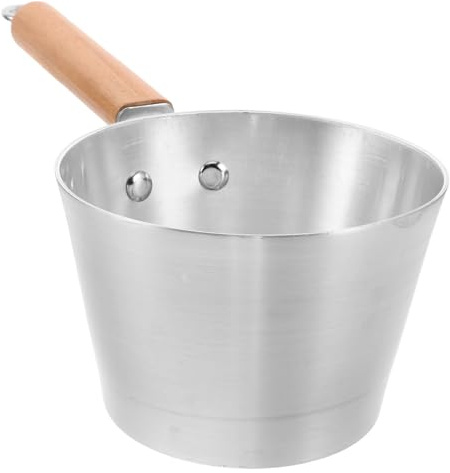 LIFKOME petite casserole petit pot casserole en aluminium pot chauffe-beurre petite poêle en aluminium Silver