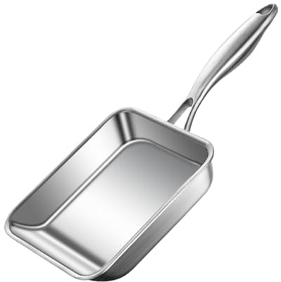 Padella In Acciaio Inossidabile - Padella Quadrata Antiaderente, Padělla Per Cottura Profonda, Padělla Piccola Per Uova In Ferro, Design A 3 Strati | Pentole Da Cucina Affidabili Per Cuocere Al Forno