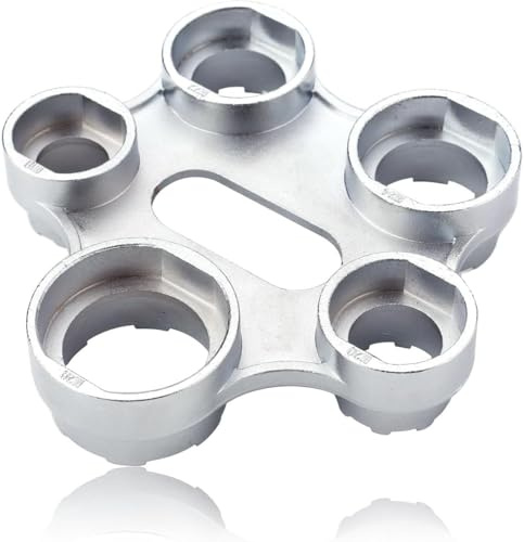 Yoolly 10 in 1 Faucet Aerator Removal Tool, Stainless Steel Aerator Key Wrench, Multi-Use Key for External Thread M18/M20/M22/M24/M28 & Built-in Air Sprayers M28/M24/M22/M18/M16