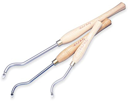 Robert Sorby B855003 Swan Neck Hollowing Tool 20 - Woodturning Chisel for Lathe