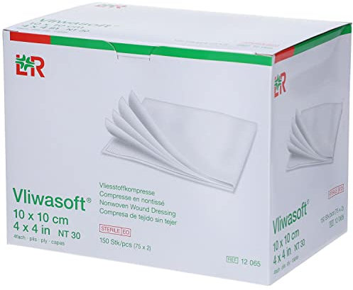 VLIWASOFT Vlieskompressen steril 10x10 cm 4l. 150 St