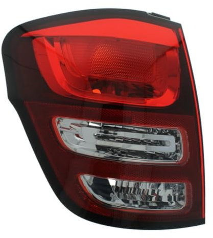 TYC 11-12454-01-2 Feu arrière sans porte-lampe Gauche, Jaune (Yellow), Rouge (Red)
