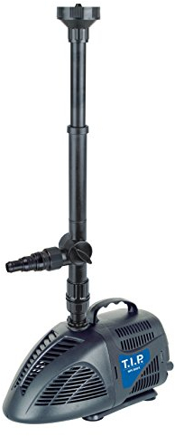 T.I.P. Wasserspielpumpe WPS 3000 R, leistungsstarke Teichpumpe mit 3.000 l/h Fördermenge, 3 Wasserspieldüsen, max. Förderhöhe 2,8 m, Teleskoprohr, 30423