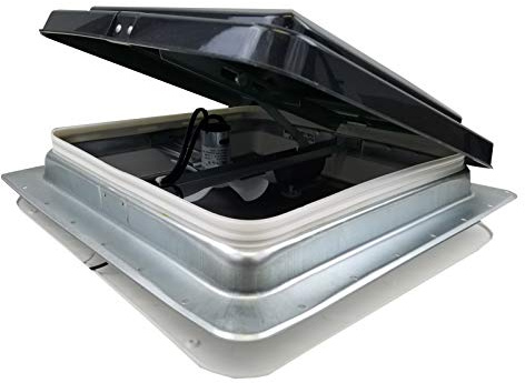 HENG’S INDUSTRIES 14 RV Camper Trailer Universal Smoke LID ROOF Vent with 12 Volt Fan 74112- C