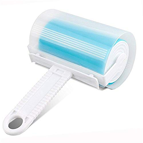 1 PCS Washable Sticky Lint Roller Clothes Pet Hair Fur Furniture Cleaner Brush - Blue